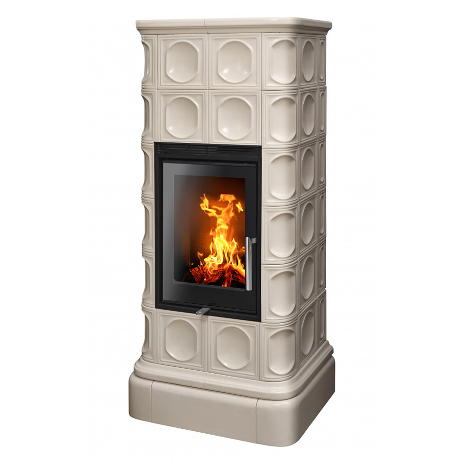   Кафельная печь-камин ABX Kaledonie Exclusive, средняя (вставка Orion)(Коричневый)