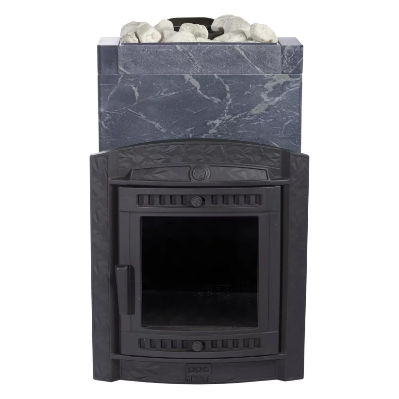   Банная печь ПроМеталл Атмосфера L в облицовке(Амфиболит)