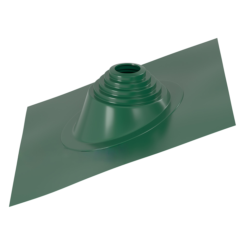   Кровельный проходник для дымохода Везувий №17, угловой (75-200мм)(Зеленый)