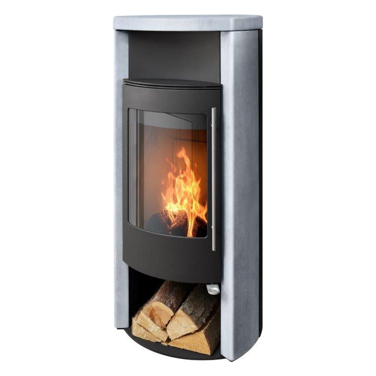   Печь-камин ABX Polar Oslo(Черная сталь / песчаник)