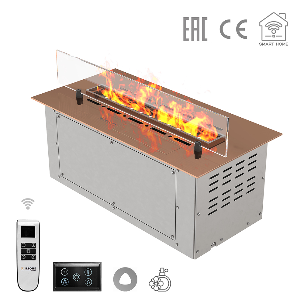   Электрический паровой камин Airtone Vepo (Rose Gold / Розовое золото-зеркало)(Длина 600 мм)