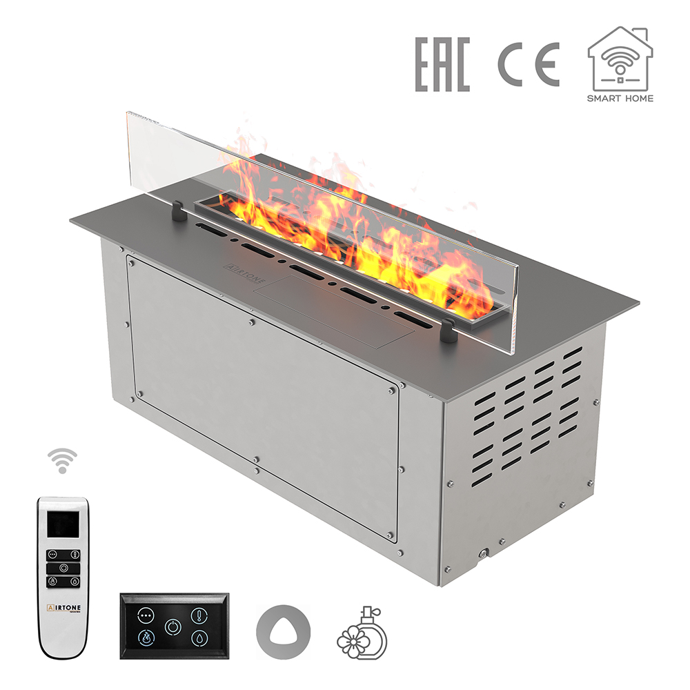   Электрический паровой камин Airtone Vepo (Black Powder / Черный матовый)(Длина 500 мм)