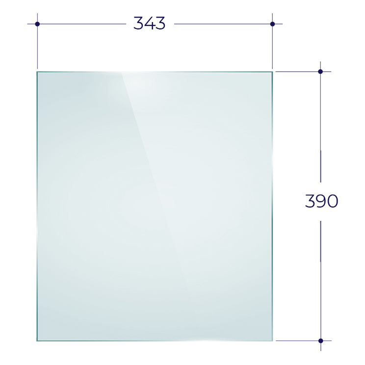   Стекло Aston для печи-камина (343х390)
