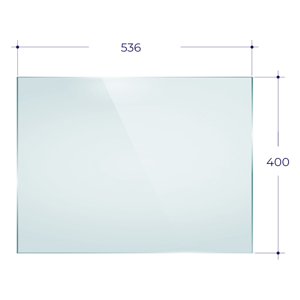   Стекло для каминной топки Aston 700 (536x400)