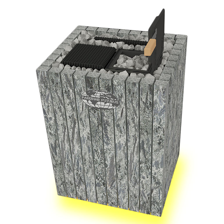   Электрическая печь для бани VVD ПАРиЖАР Футурус 19.5 кВт(Пироксенит Black)