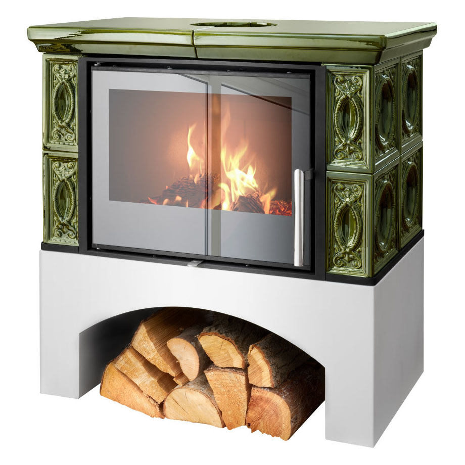   Кафельная печь-камин ABX Panonie EXclusive(Зеленый)