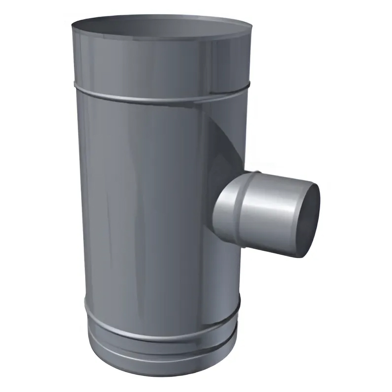   Тройник редукционный 90Ø LAS Schiedel Prima Plus с подключением 80 мм(Диаметр Ø 200 мм)