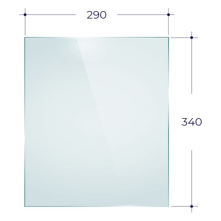   Стекло для печной дверцы Эверест 320М