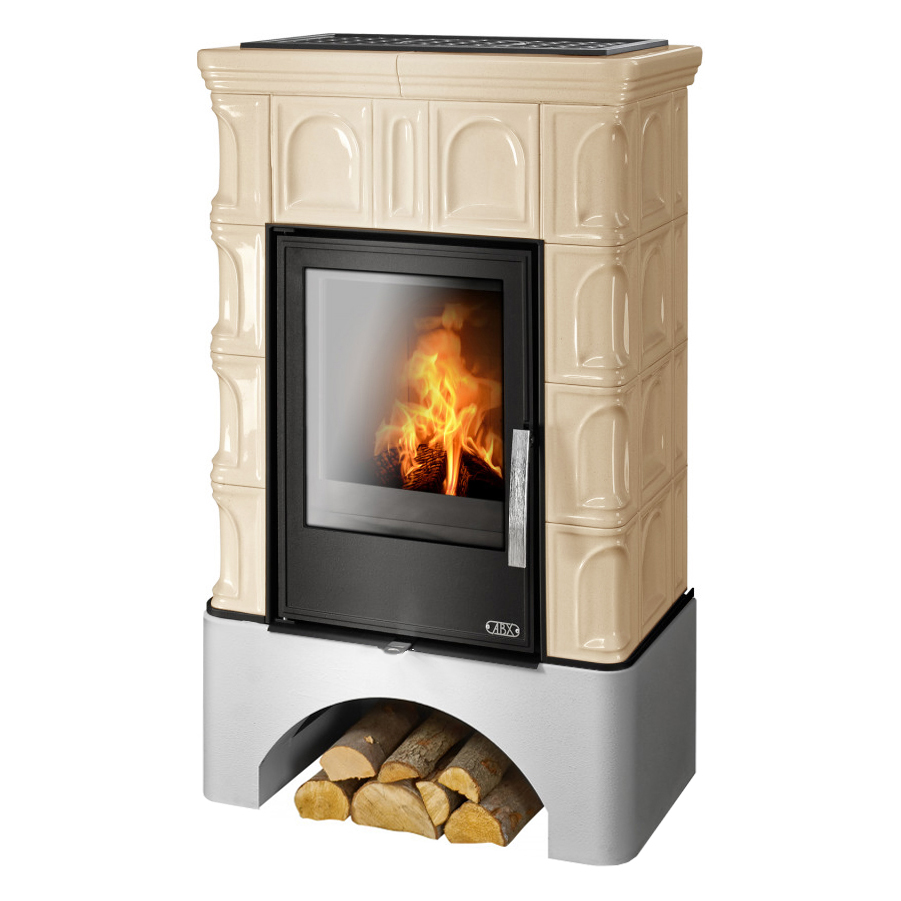   Кафельная печь-камин ABX Britania KI (теплообменник) с допуском воздуха(Торф)