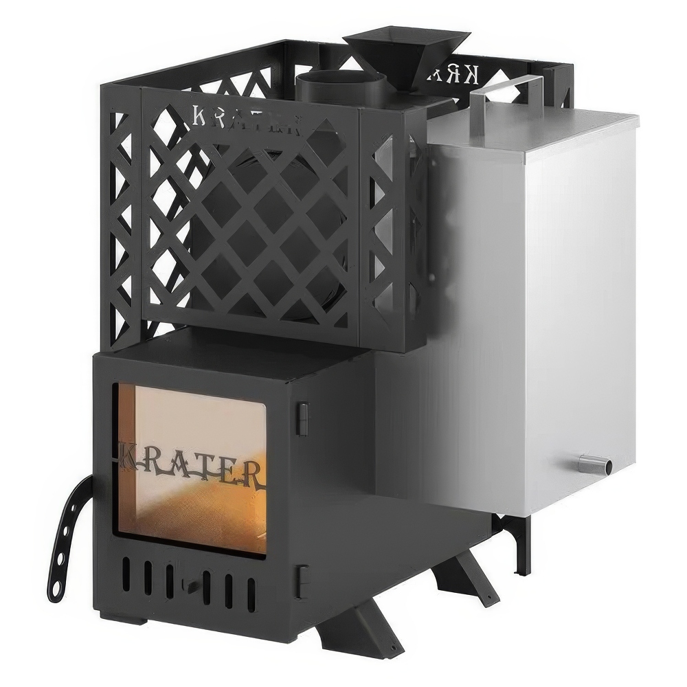   Дровяная печь для бани Кратер 12С бак