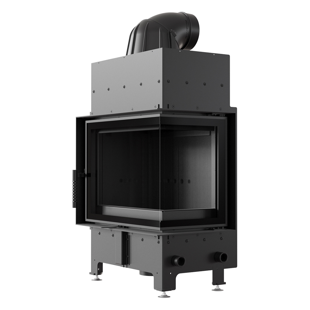   Каминная топка Kratki FLOKI/S/P(Футеровка Черная, Доводчик -)