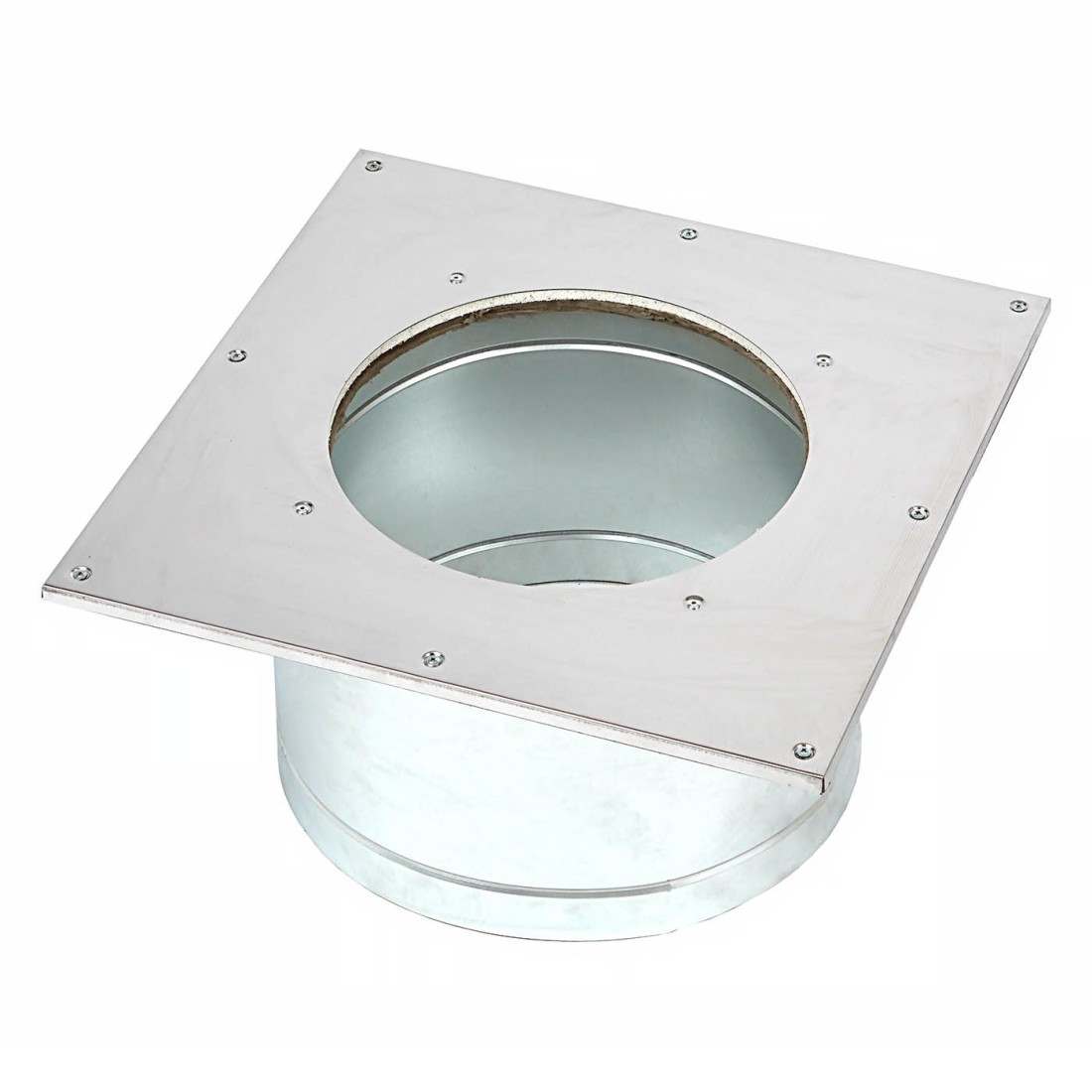   Проход перекрытия универсальный утепленный ТиС ТермоВент ППУ-У, AISI 430(Диаметр Ø 180-210 мм, Экран 590x590 мм)