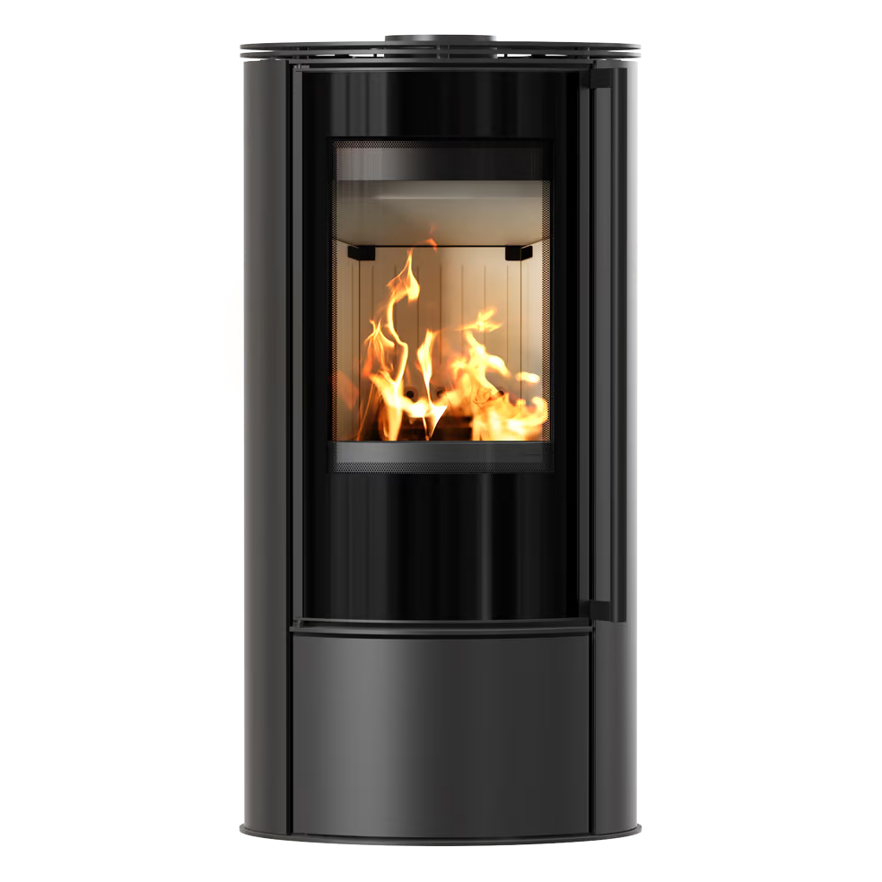   Печь-камин Kratki ERIK(Цвет Черный, Футеровка Черная, Доводчик -)