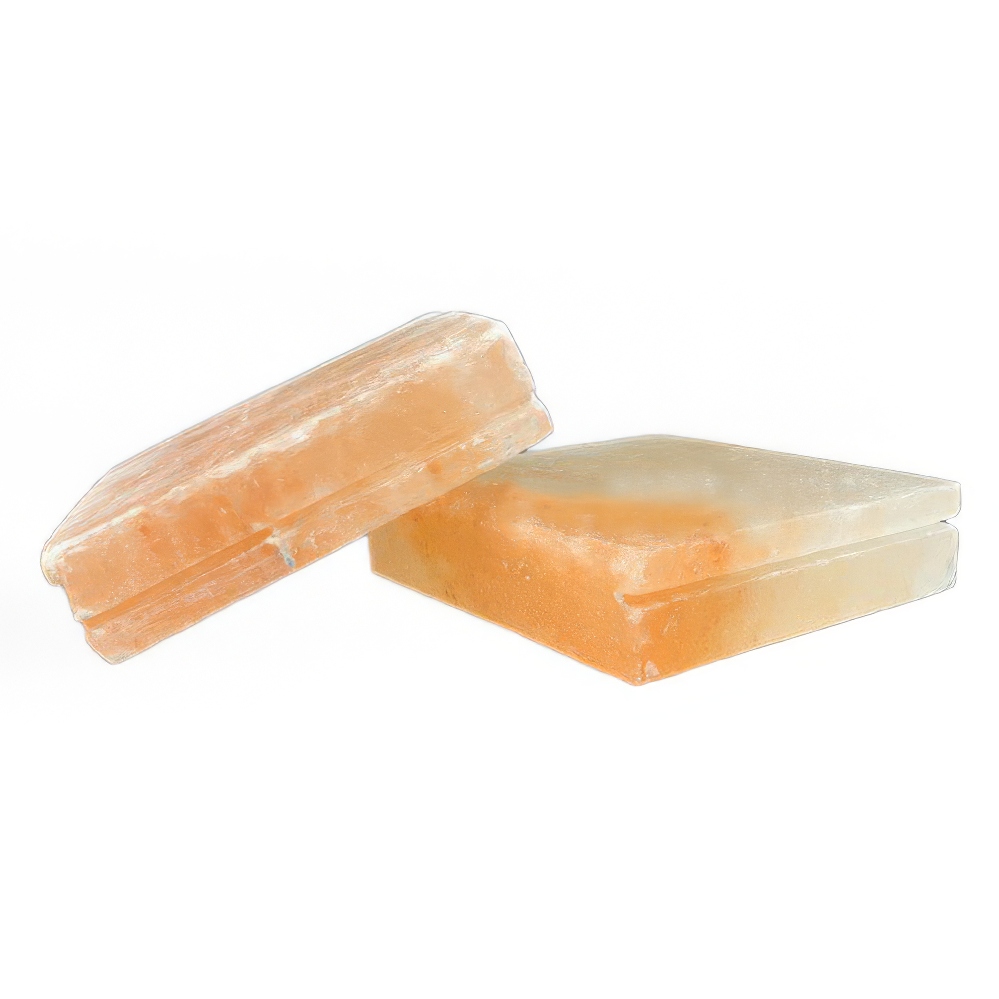   Плитка из Гималайской соли 20*10*2,5 см элитная шлифованная (с пазом)