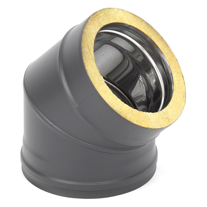   Отвод ТиС Термо 45° ОТ-Р, AISI 430 Black(Диаметр Ø 200/260 мм)