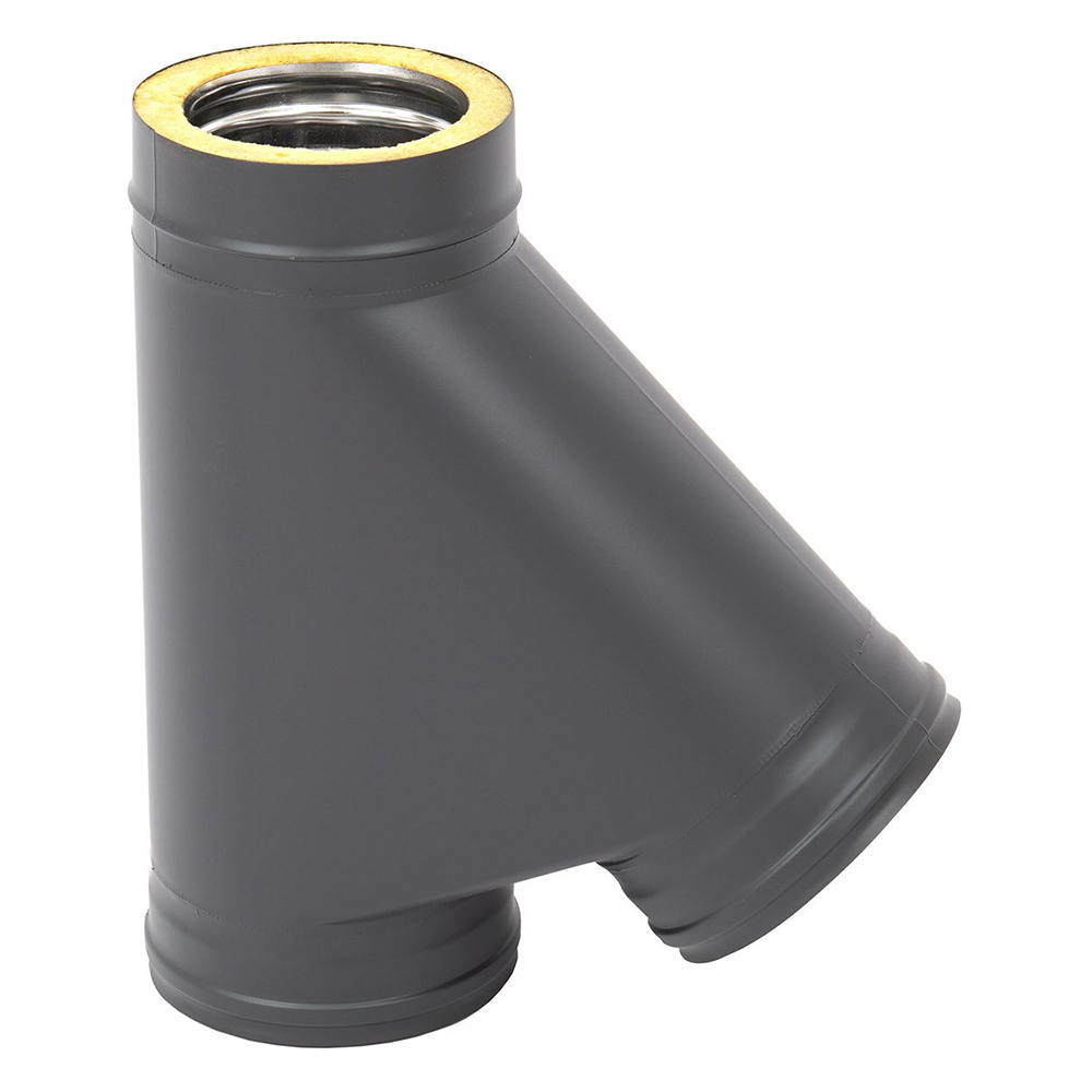   Тройник ТиС Термо 45° ТРТ-Р, AISI 430 Black(Диаметр Ø 130/190 мм)