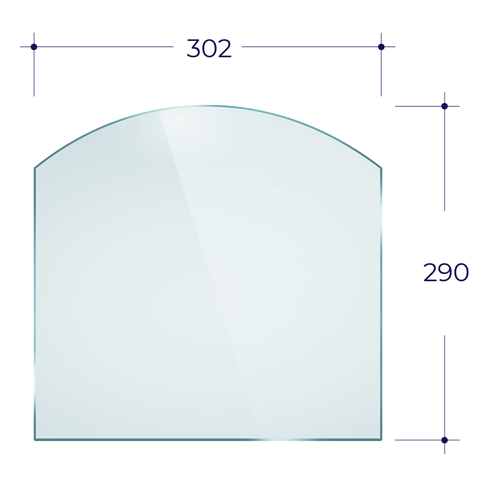   Стекло для каминной дверцы Везувий 290