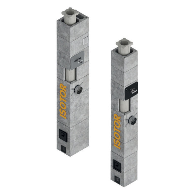   Комплект шибера Schiedel Isotor(Диаметр Ø 200 мм, Вент.канал Без вентиляции, Цвет Чёрный)
