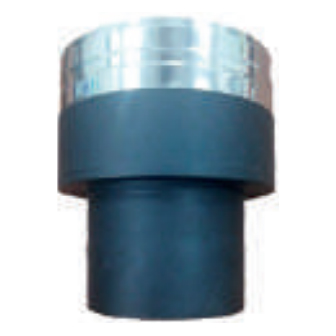   Декоративный переходник ЭСТЕТ Schiedel Permeter 25(Диаметр Ø 150/200 мм, Цвет Чёрный цвет)