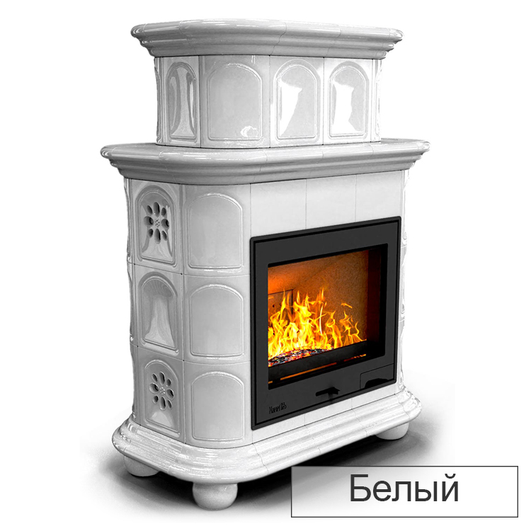   Каминная облицовка КимрПечь Прованс пристенный двухъярусный Л-600(Исполнение Роспись, Цвет / Декор Усадьба)