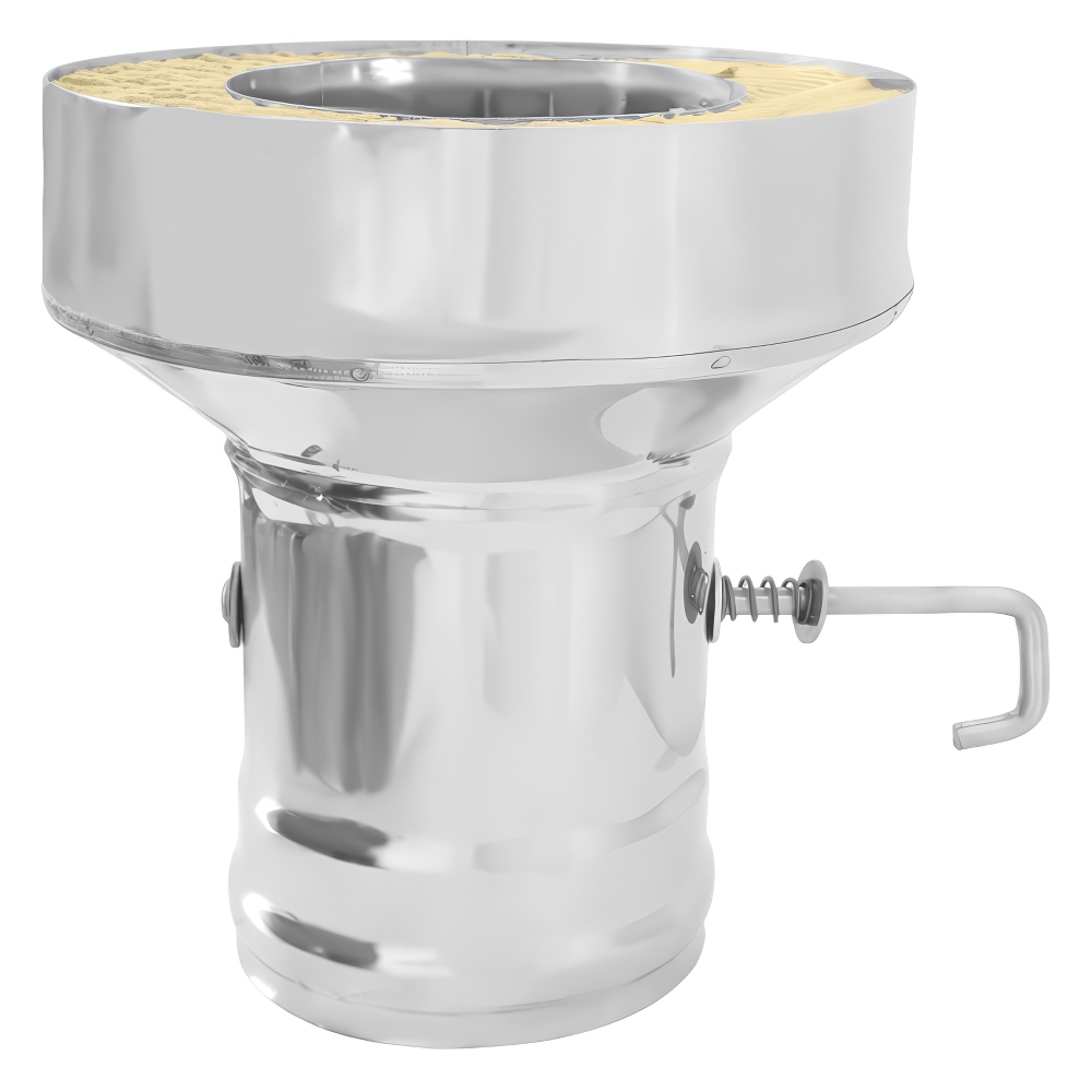 Старт-сэндвич Везувий c шибером (AISI 430/0,8мм) ММ(Ø 120/200 мм)