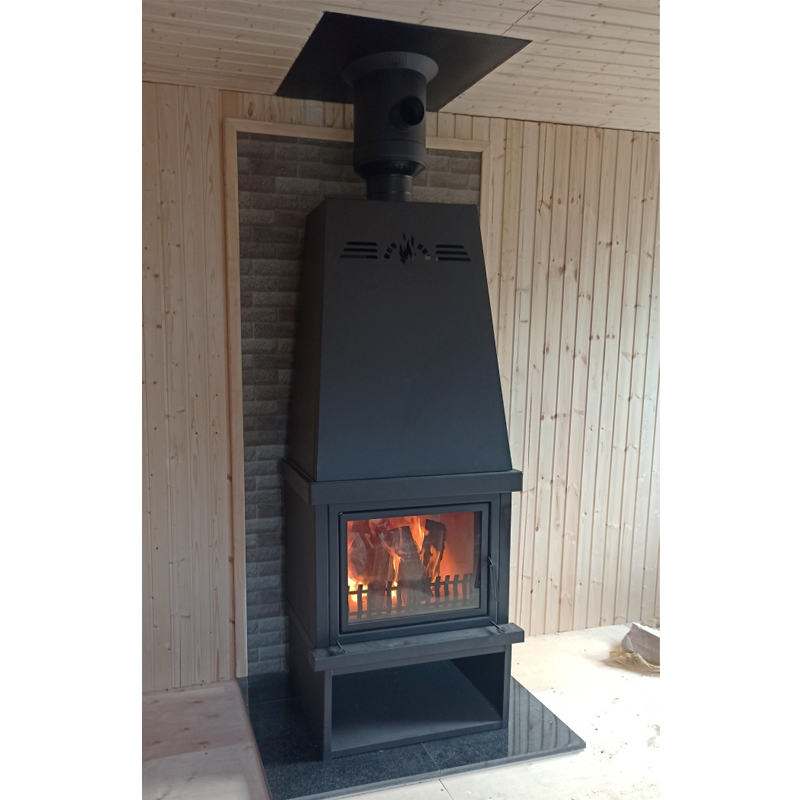 Монтаж печь-камина Мета Викинг