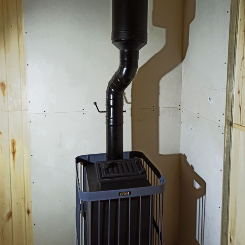   Монтаж банной печи ЭТНА Шторм 24 (ДТ-4С) (миниатюра)