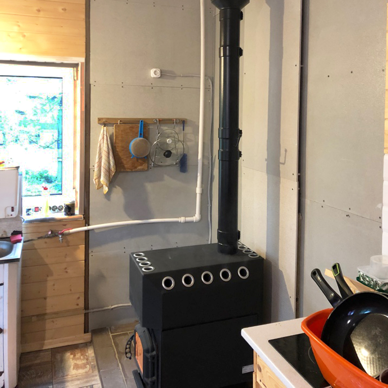   Монтаж отопительной печи длительного горения Ставр 20Ч (миниатюра)