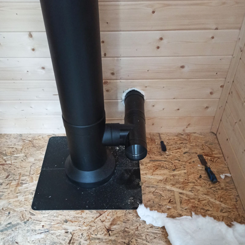   Монтаж чугунной печи-камина Guca Lava (миниатюра)