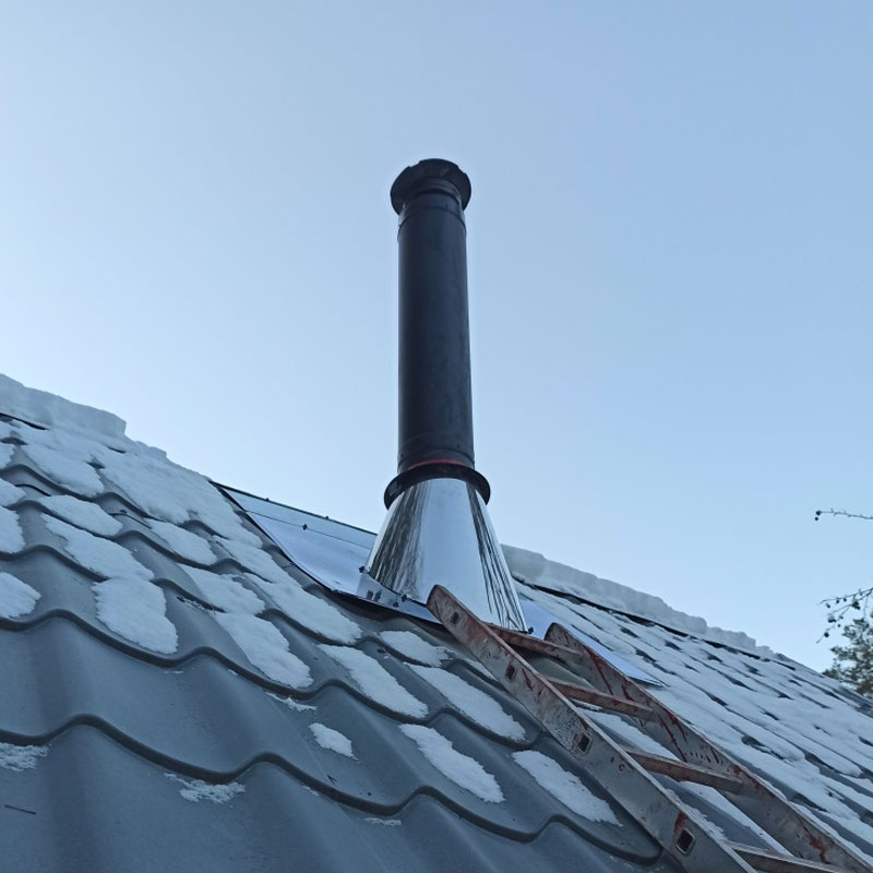   Монтаж печи для бани с баком Везувий Сенсация Аква 16 (ДТ-4) (миниатюра)