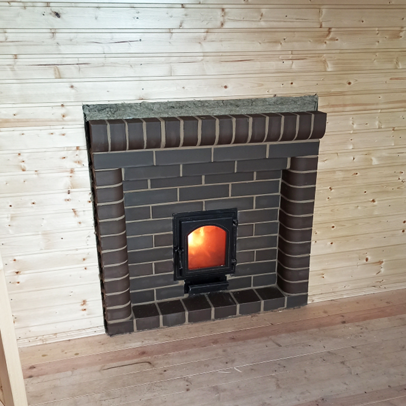   Монтаж чугунной банной печи Везувий Легенда Русский пар (миниатюра)