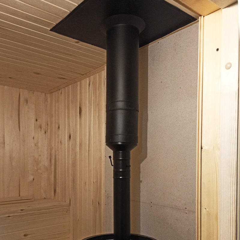   Монтаж чугунной банной печи Везувий Легенда Русский пар (миниатюра)