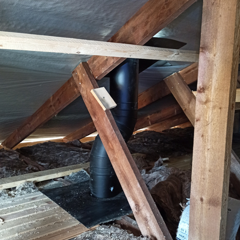   Монтаж чугунной банной печи Везувий Легенда Русский пар (миниатюра)