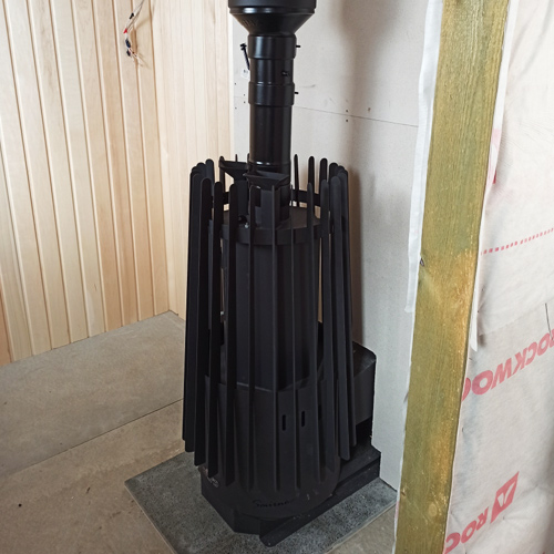   Монтаж печи для бани Grill'D Cometa 180 Vega Window (миниатюра)