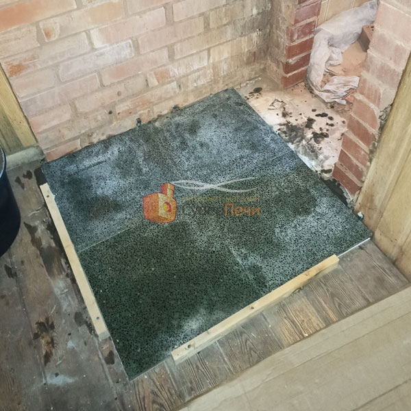   Монтаж банной печи Варвара Каменка удлиненный выносной канал (миниатюра)