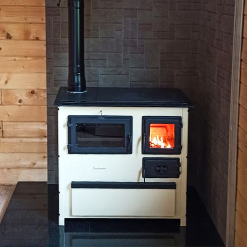 Монтаж печи для дома MBS TREND CREAM