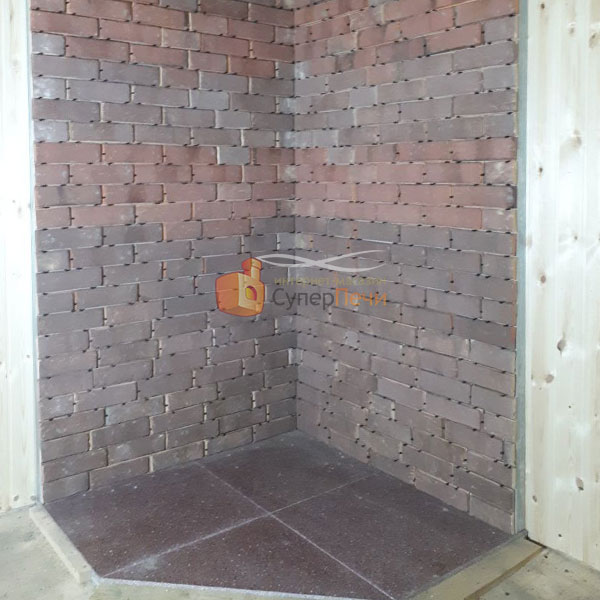   Монтаж угловой печи Мета Амур 12 (миниатюра)