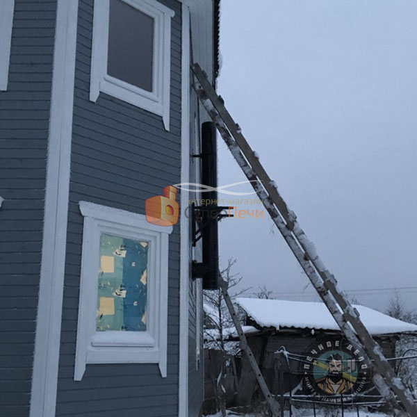   Монтаж печь-камина Мета Варяг (миниатюра)