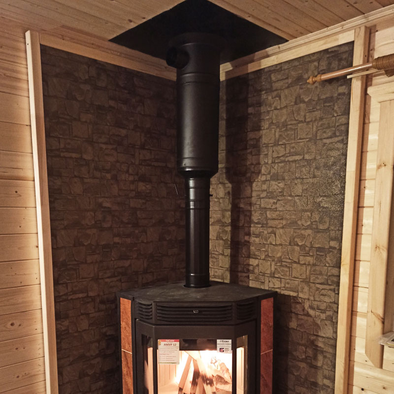  Монтаж печи-камина Амур 12 (миниатюра)