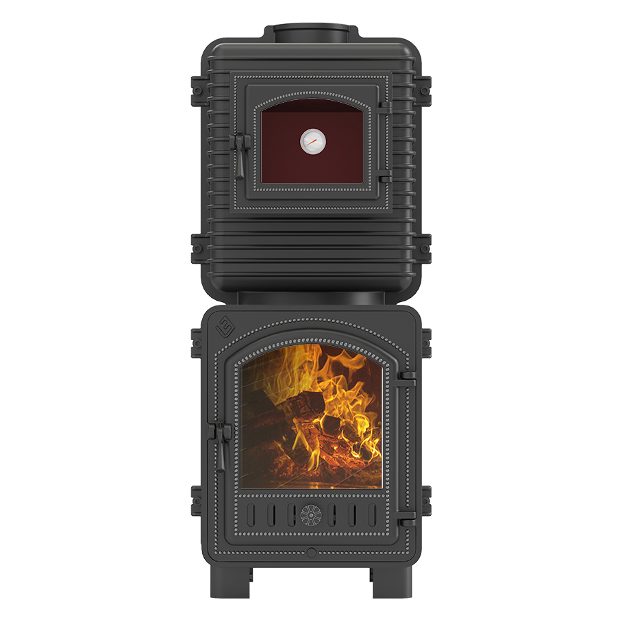 Печь-камин Эверест с духовкой (под облицовку) (миниатюра)