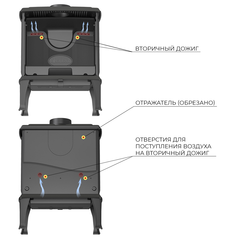 Печь-камин Эверест F11 (миниатюра)
