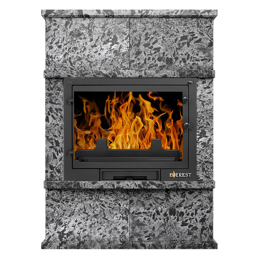 Печь-камин Эверест D10 «Выборг» Н-1180 (Пироксенит Элит) (миниатюра)