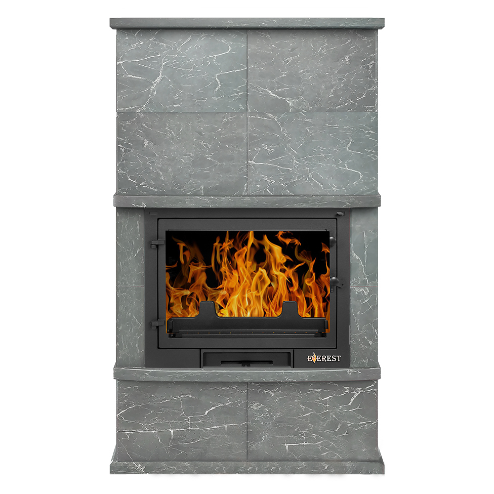 Печь-камин Эверест D10 «Выборг» Н-1420 (Талькохлорит) (миниатюра)