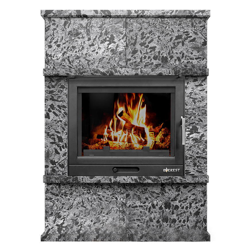 Печь-камин Эверест U10 «Выборг» Н-1178 (Пироксенит Элит) (миниатюра)