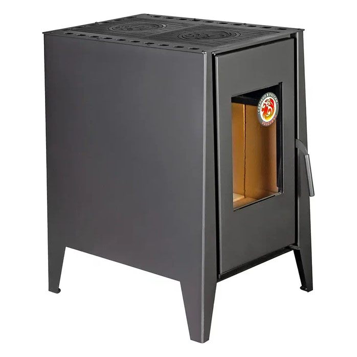 Отопительная печь Экокамин Деревенька две конфорки (миниатюра)