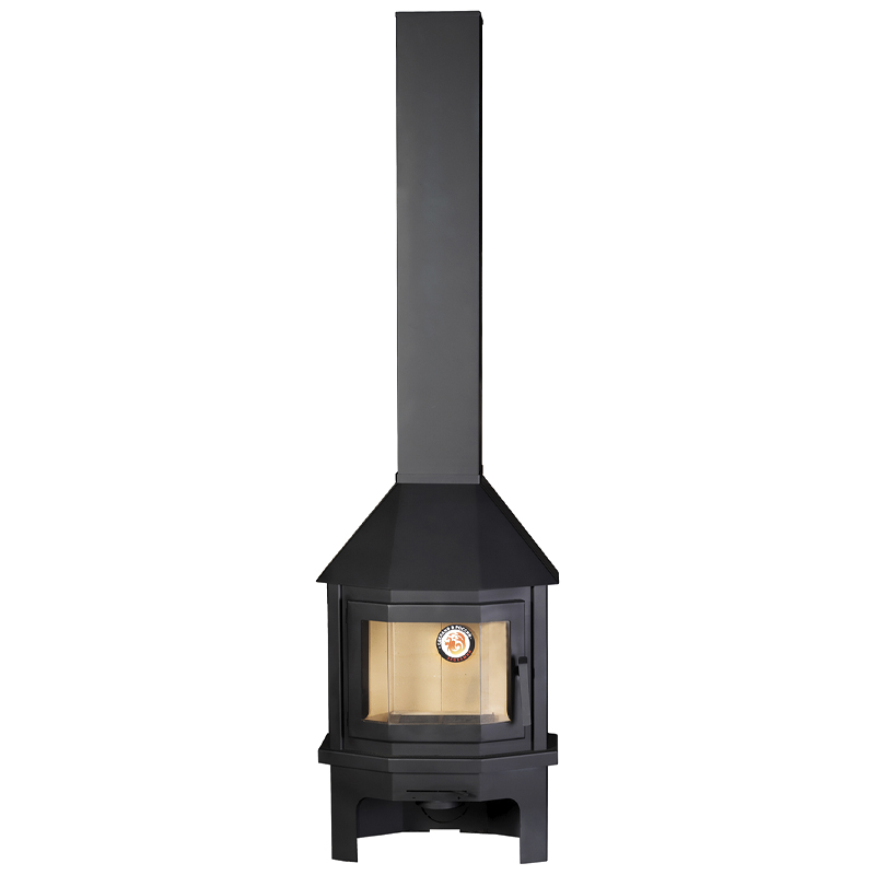 Печь-камин Экокамин Мюнхен пристенно-угловой Компакт черный (миниатюра)