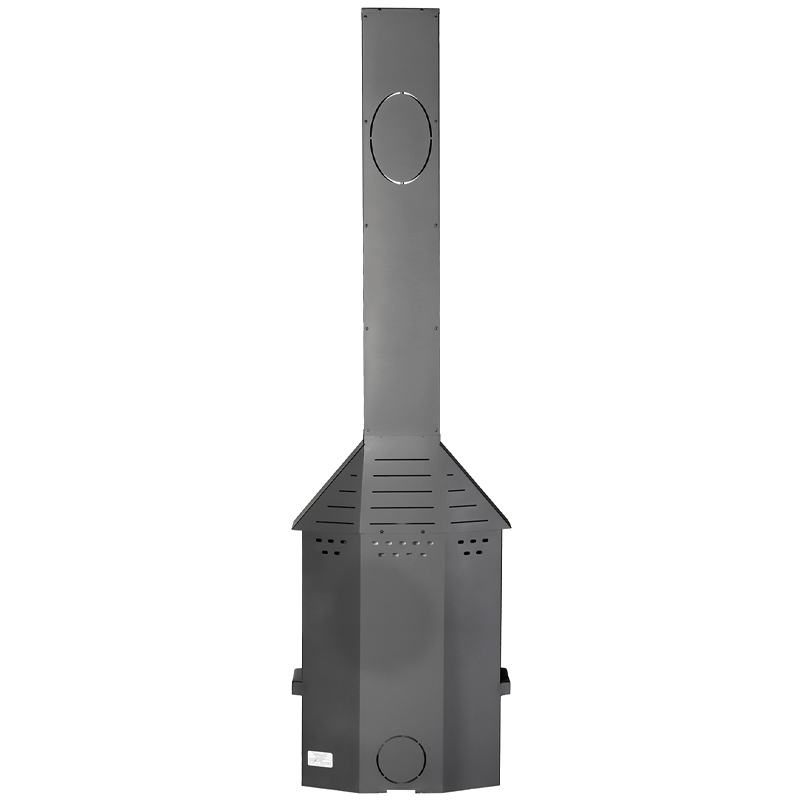 Печь-камин Экокамин Мюнхен пристенно-угловой Компакт графит (миниатюра)