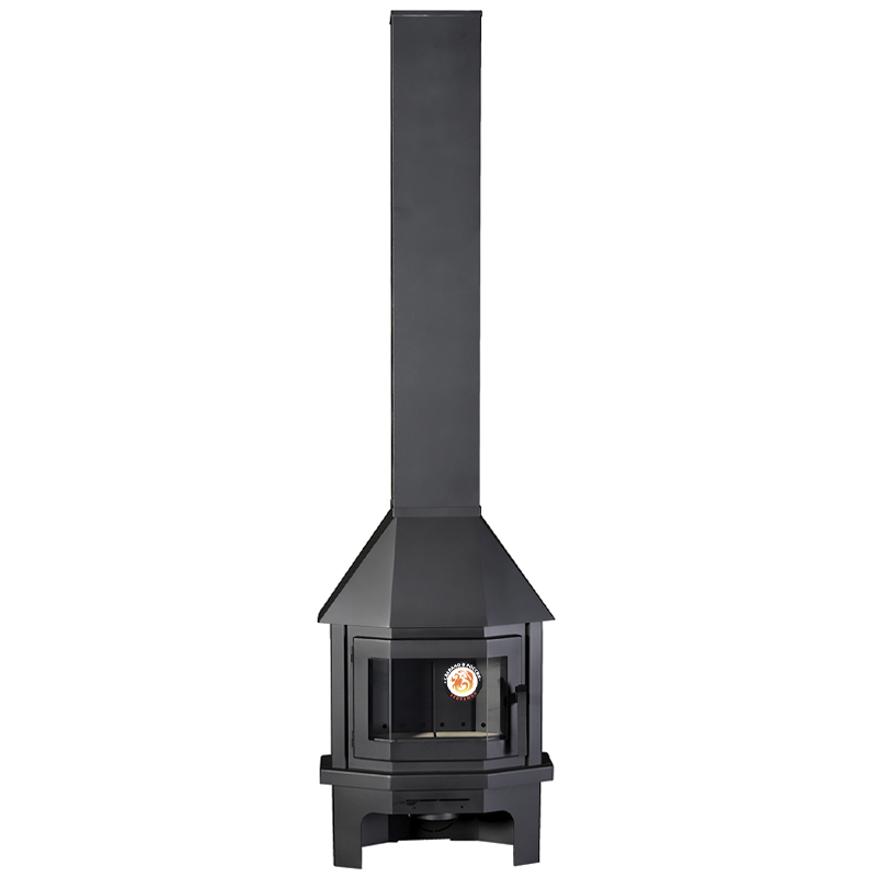 Печь-камин Экокамин Мюнхен пристенно-угловой Мини черный (миниатюра)