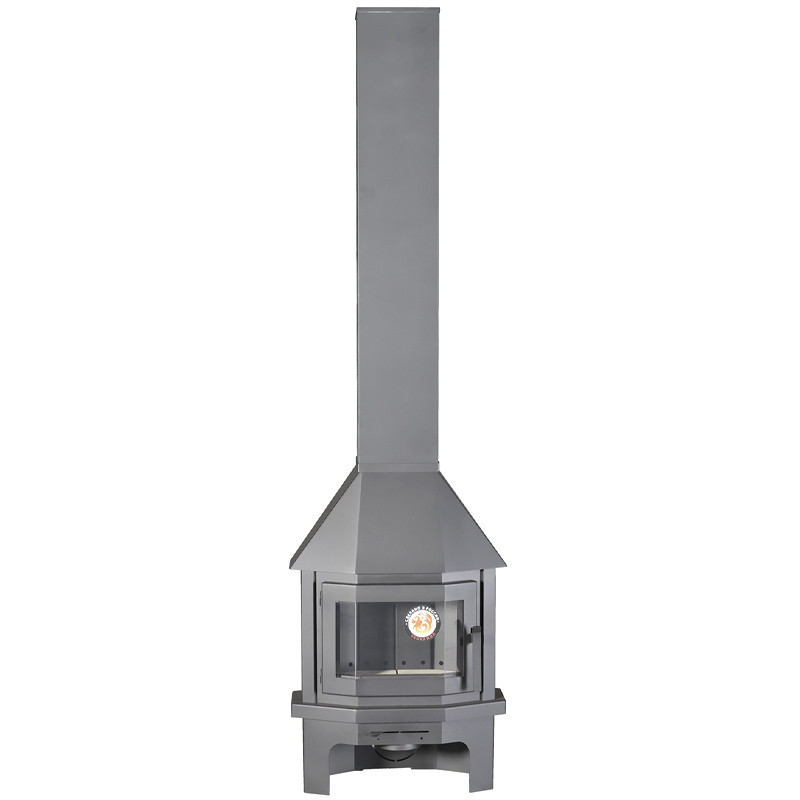 Печь-камин Экокамин Мюнхен пристенно-угловой Мини графит (миниатюра)