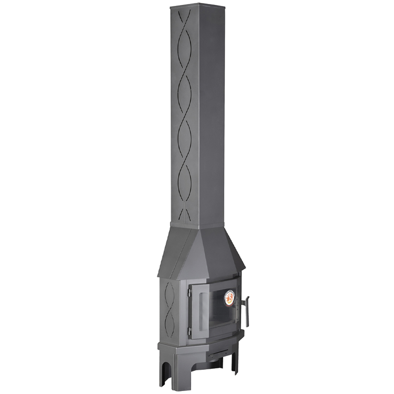 Печь-камин Экокамин Мюнхен пристенно-угловой Мини графит (миниатюра)